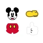 Set 4 Gume De Sters Mickey Mouse fotografia produsului