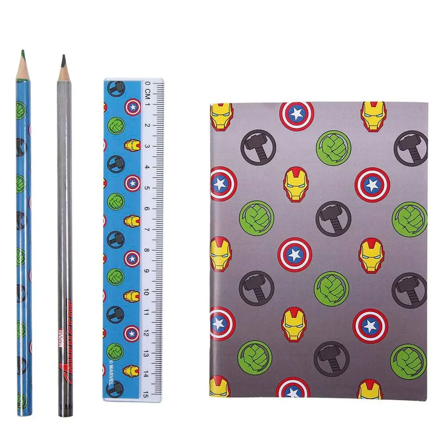 Set de papetarie Avengers Marvel, Cerda, 12 Piese, 22 x 14 cm, Multicolor fotografia produsului View 3 L
