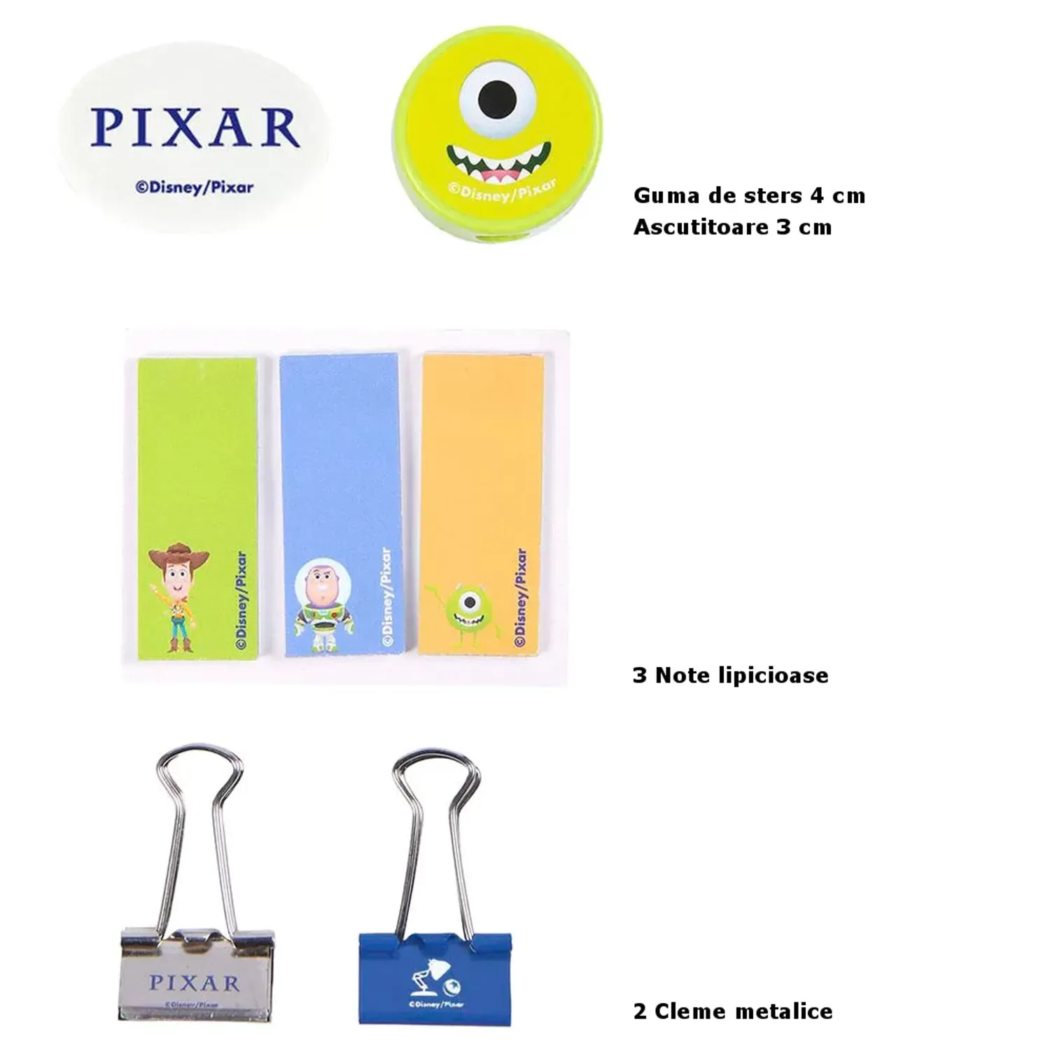 Set de papetarie Disney Pixar, 12 Piese fotografia produsului View 3 L