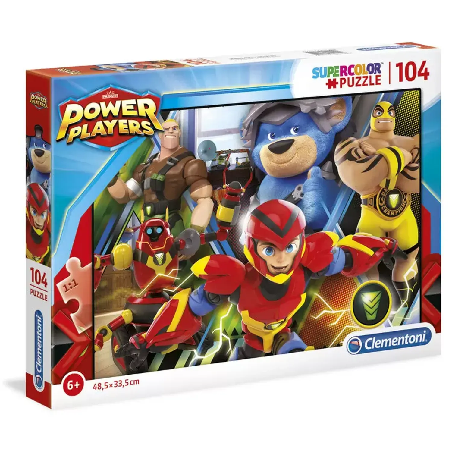Puzzle Clementoni, Power Players, Multicolor, 104 piese fotografia produsului