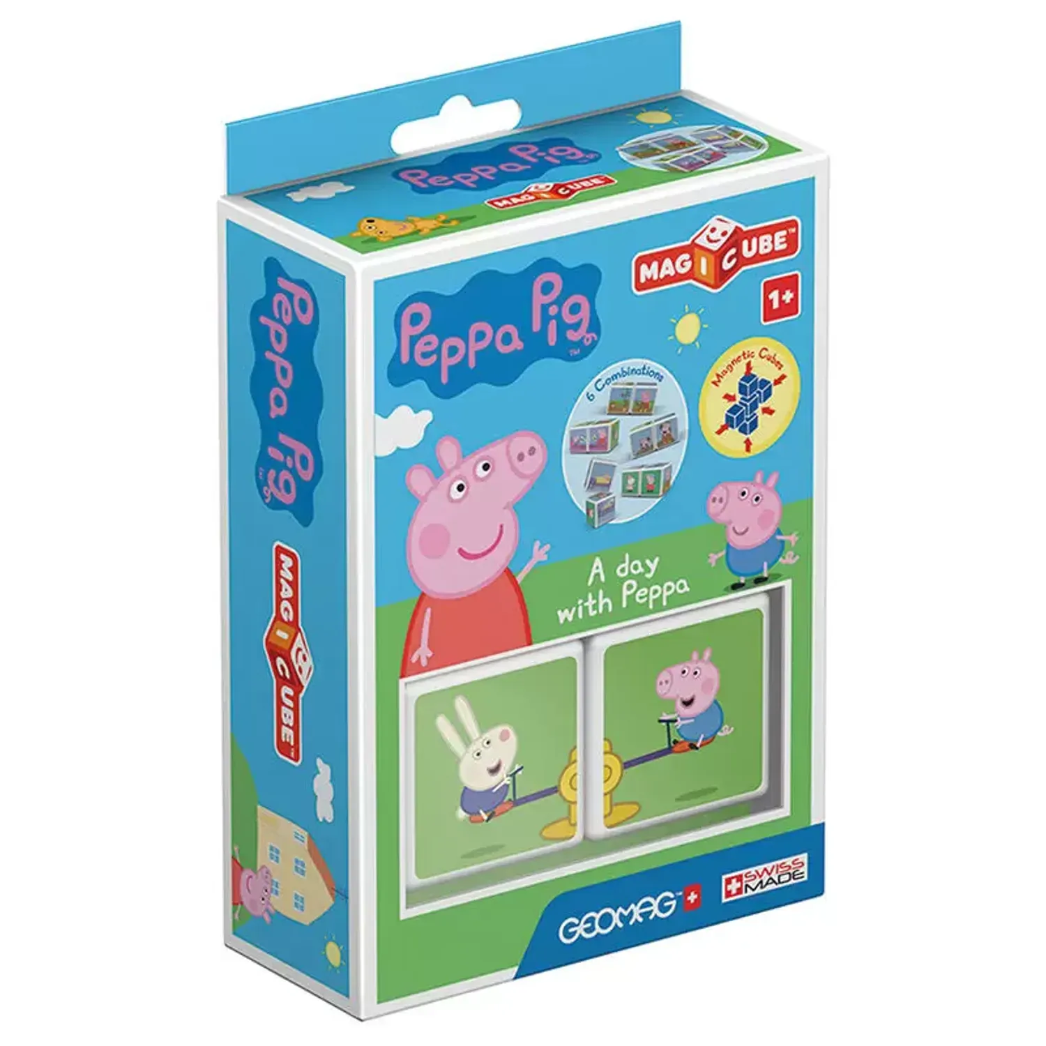 Joc De Constructie Magnetic, Geomag, Peppa Pig - A Day With Peppa Magicube, 2 Piese fotografia produsului