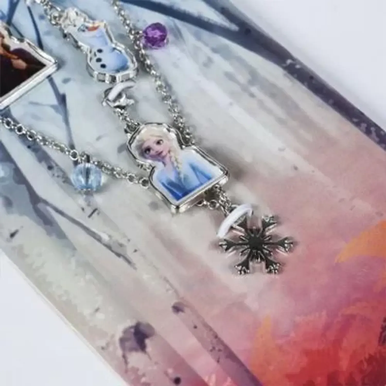 Lantisor Pentru Fetite Frozen, Argintiu fotografia produsului View 3 L