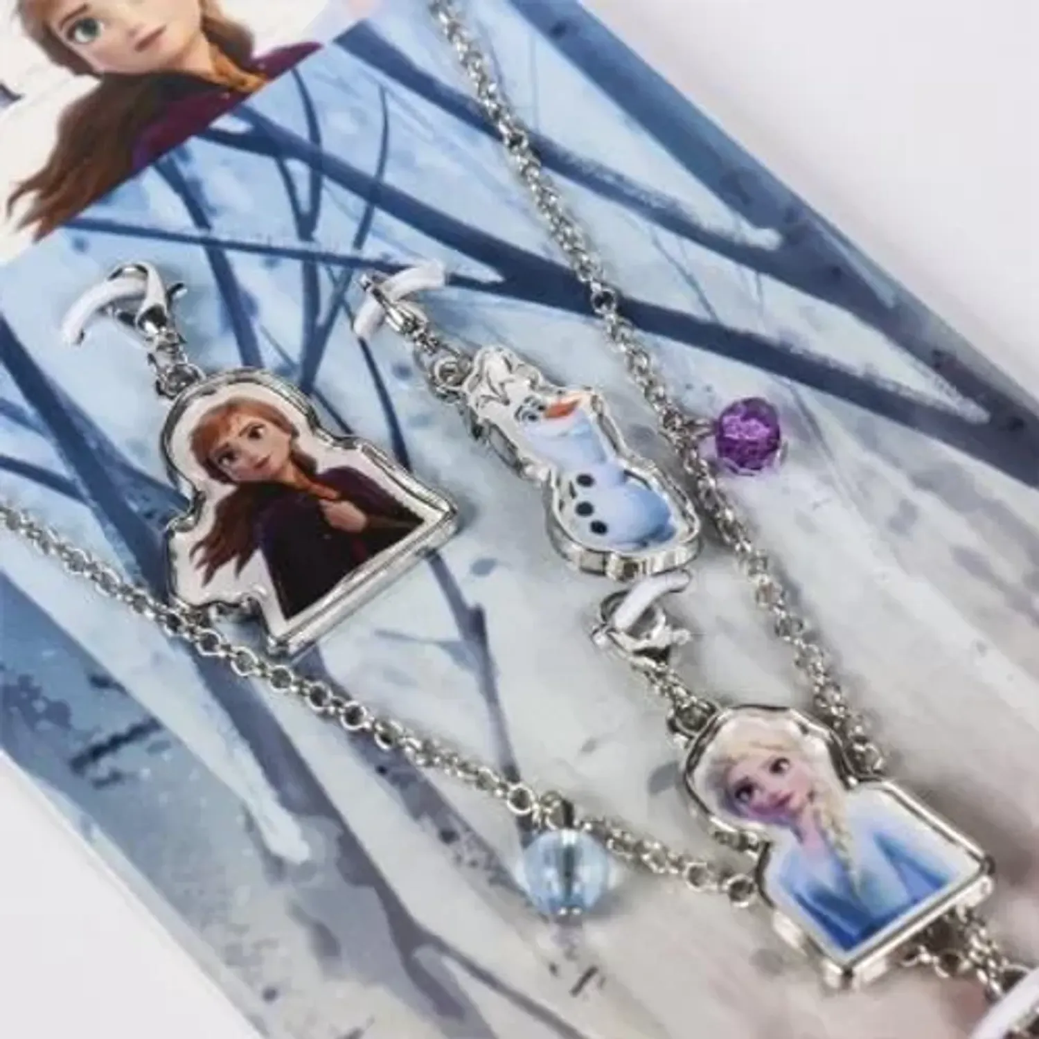 Lantisor Pentru Fetite Frozen, Argintiu fotografia produsului View 4 L