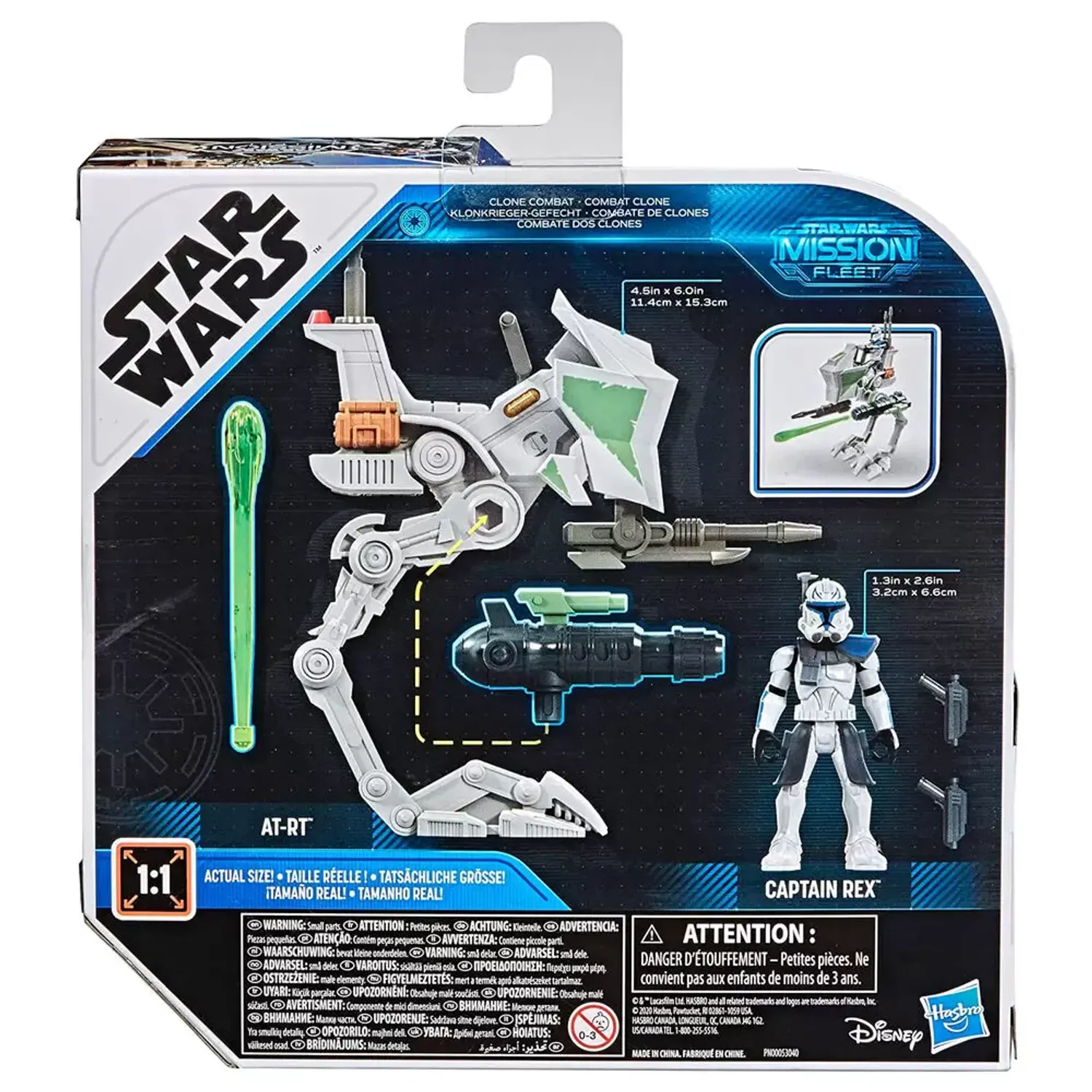 Set Figurine Star Wars, Mission Fleet Captain Rex AT-RT fotografia produsului View 3 L