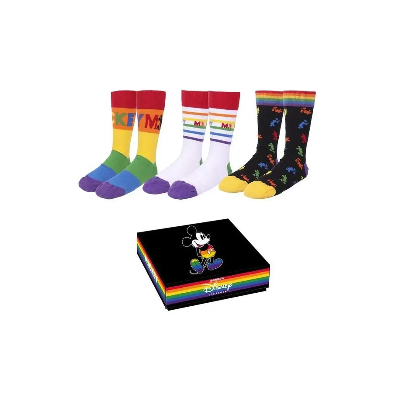 Set 3 Perechi Sosete Disney Mickey Mouse Pride, Marime 35-41 fotografia produsului