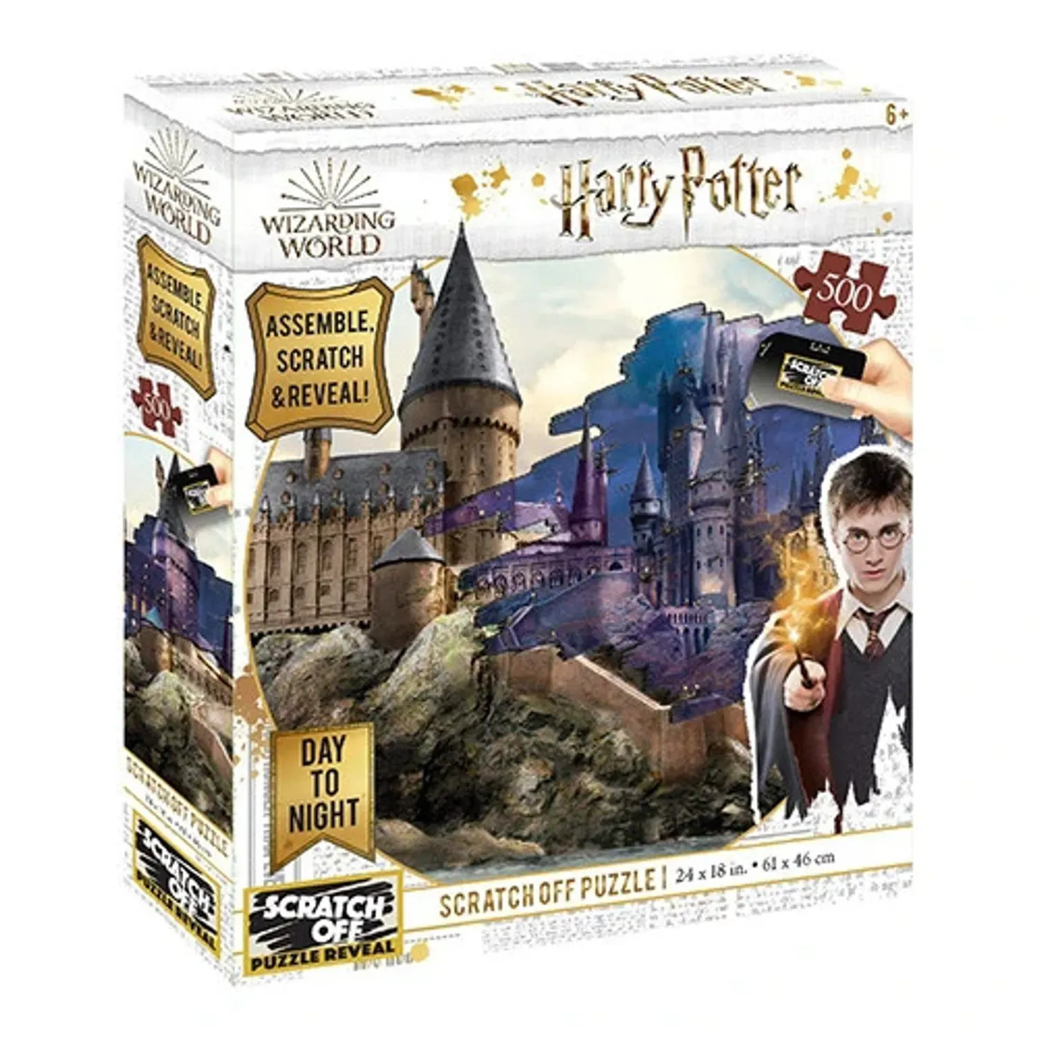 Puzzle Scratch-Off Harry Potter - Castelul Hogwarts, 500 Piese fotografia produsului