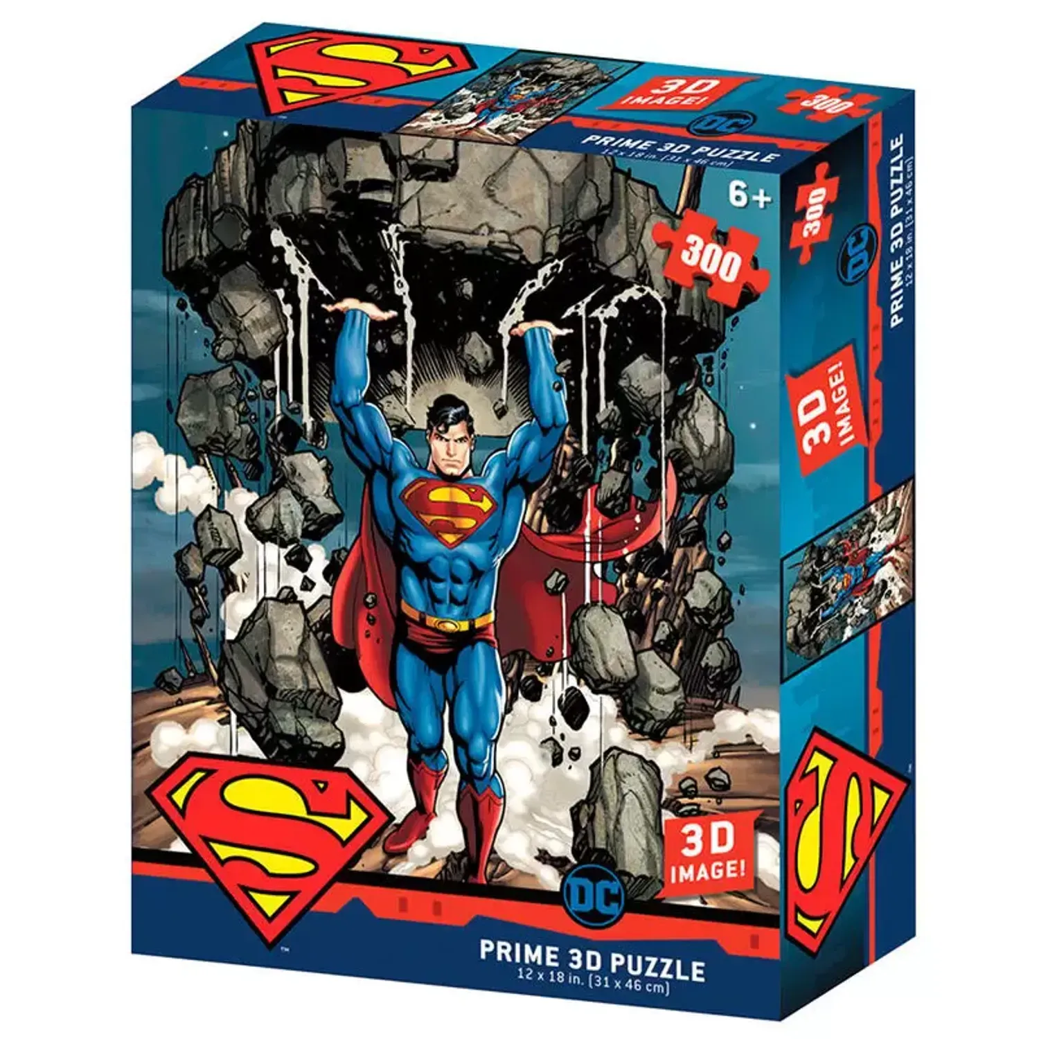 Puzzle, Prime 3D, DC Comics Superman, Multicolor, 300 Piese fotografia produsului
