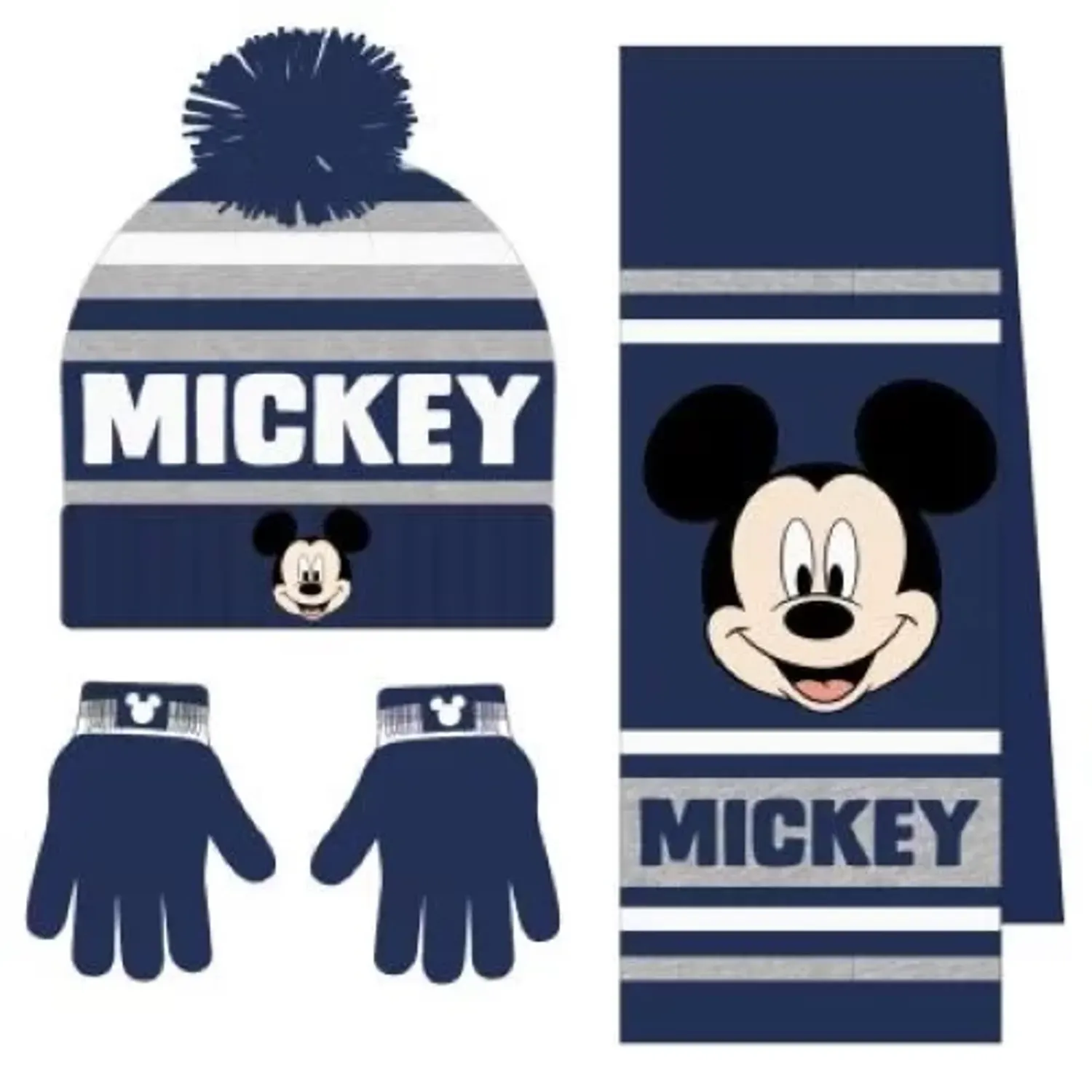 Set Caciula, Manusi Si Fular, Mickey Mouse Multicolor fotografia produsului