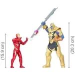 Set 2 Figurine Marvel Avengers, Multicolor, Iron Man vs Thanos, cu efecte sonore si luminoase fotografia produsului View 3 S