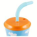 Pahar pentru copii Peppa Pig cu pai , 430ml , 52830, Multicolor fotografia produsului