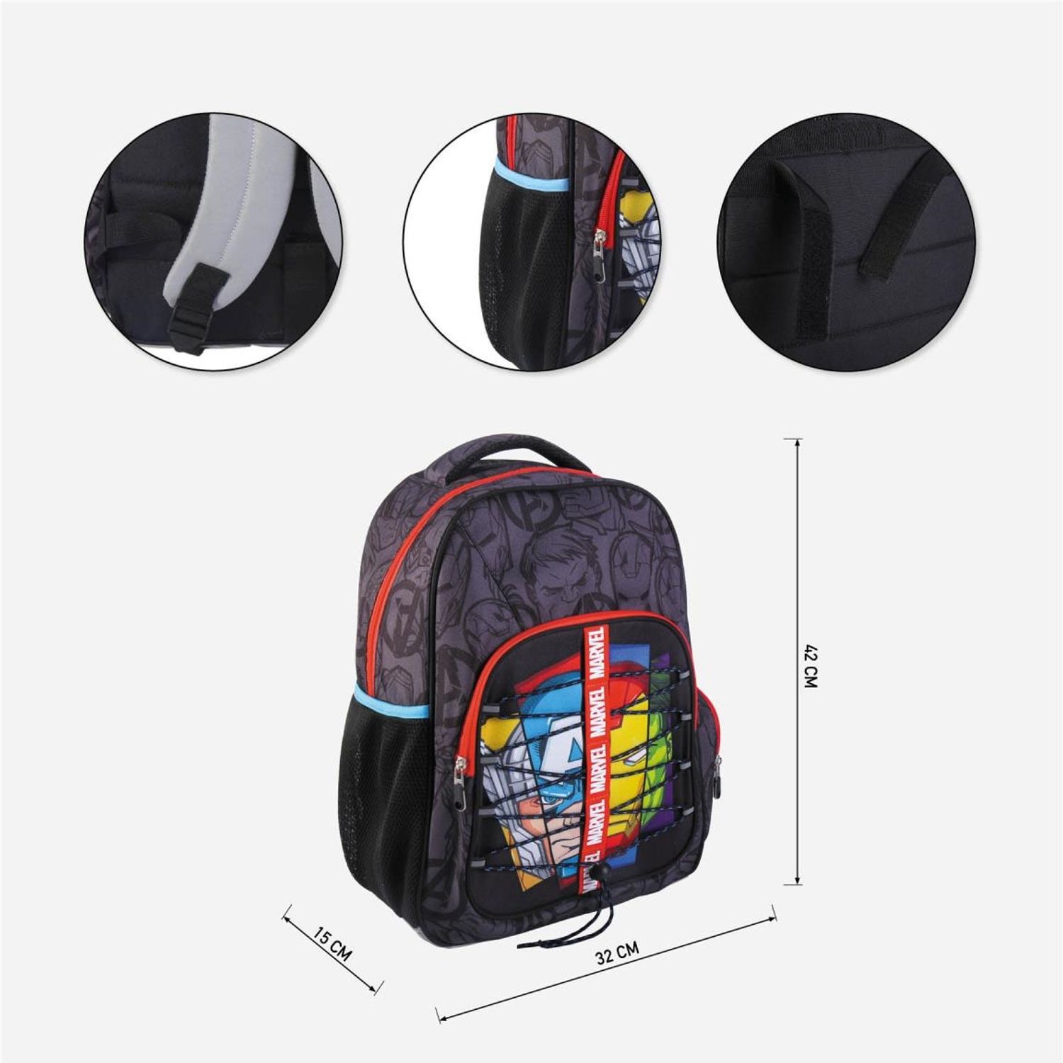 Rucsac Cerda Marvel Avengers cu buzunar frontal, 32x42x15 cm fotografia produsului View 11 L