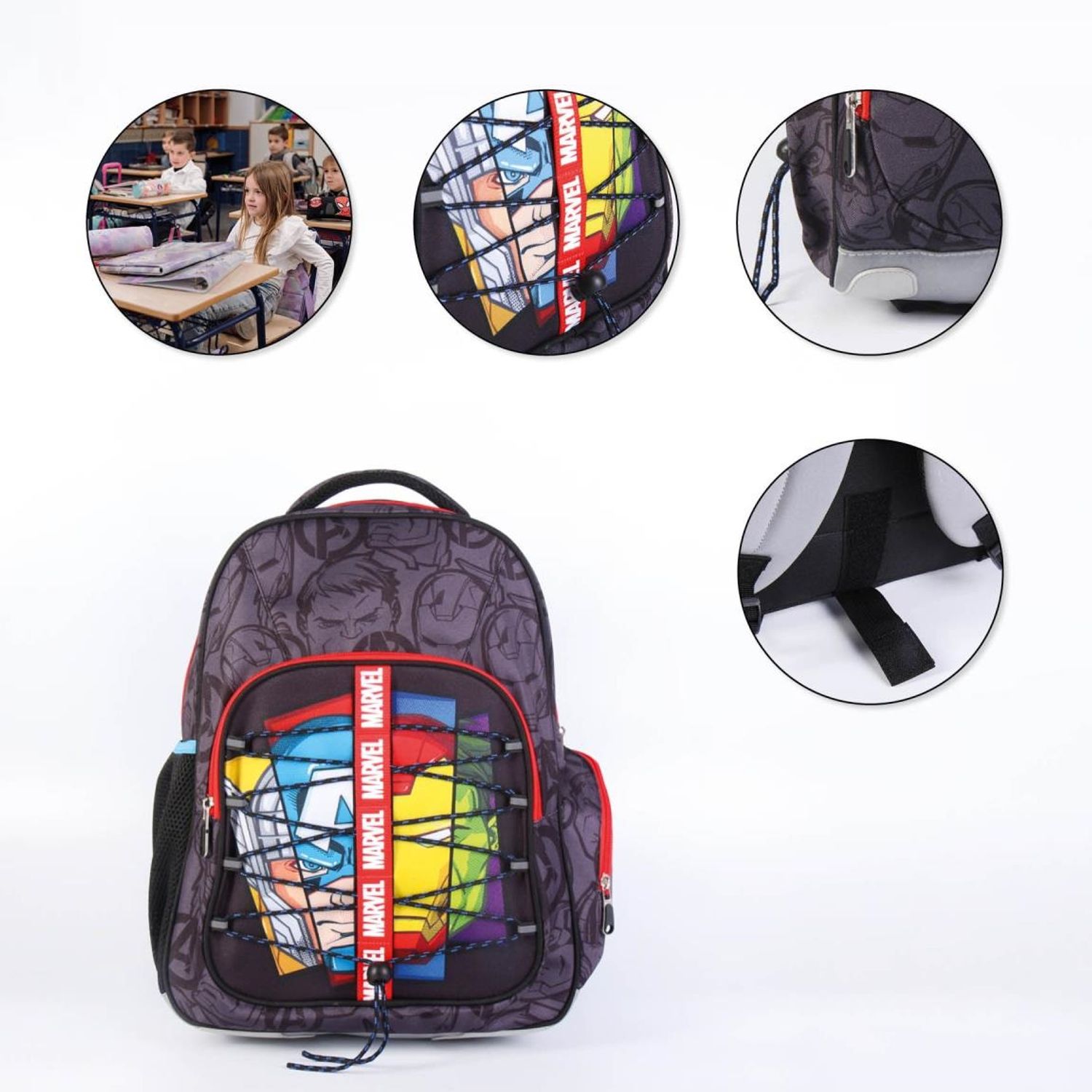 Rucsac Cerda Marvel Avengers cu buzunar frontal, 32x42x15 cm fotografia produsului View 12 L