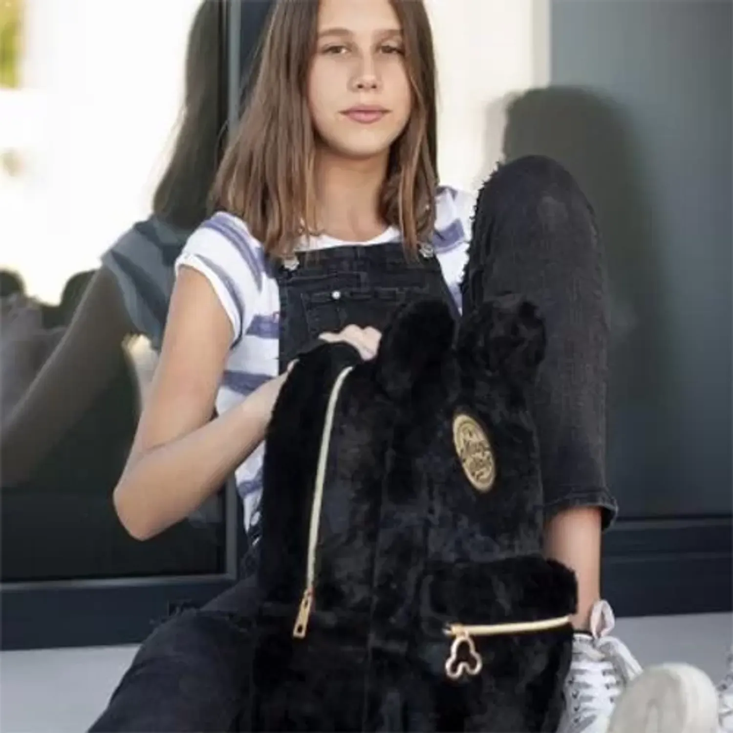 Rucsac Mickey Mouse Hair Fashion, Negru fotografia produsului View 3 L