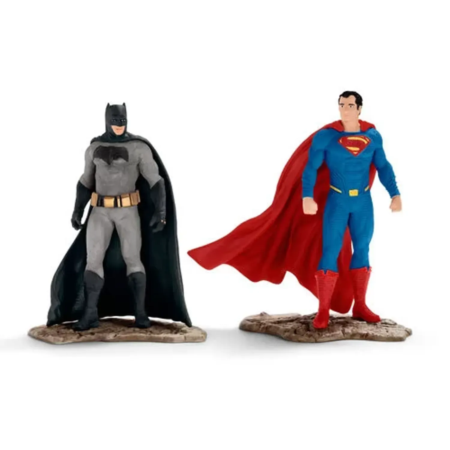 Set 2 figurine DC Comics - Batman vs Superman, multicolor, inaltime 10 cm fotografia produsului
