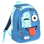 Ghiozdan Spirit Emoticons Blue, 3 Compartimente, Albastru 44 cm fotografia produsului
