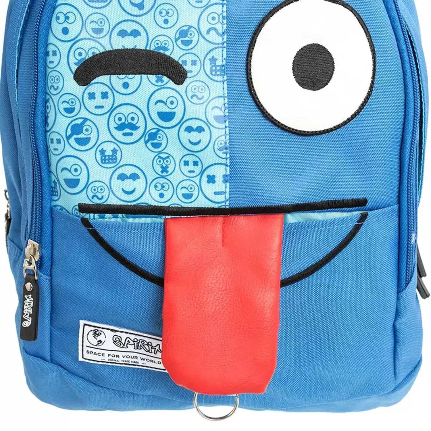 Ghiozdan Spirit Emoticons Blue, 3 Compartimente, Albastru 44 cm fotografia produsului View 2 L