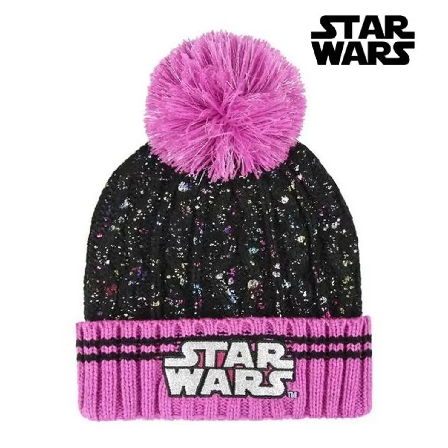 Caciula Cu Ciucur Star Wars, Negru / Roz fotografia produsului