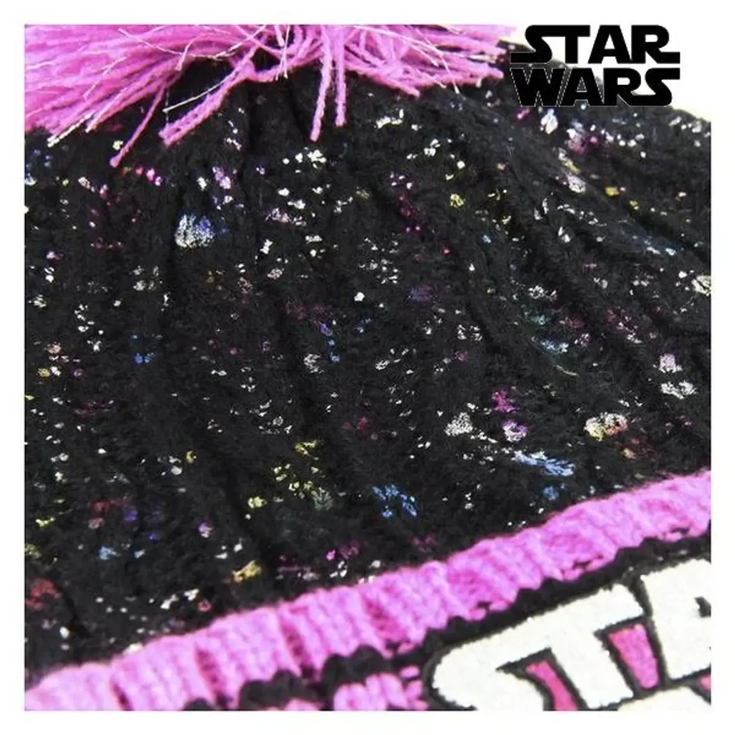 Caciula Cu Ciucur Star Wars, Negru / Roz fotografia produsului View 5 L