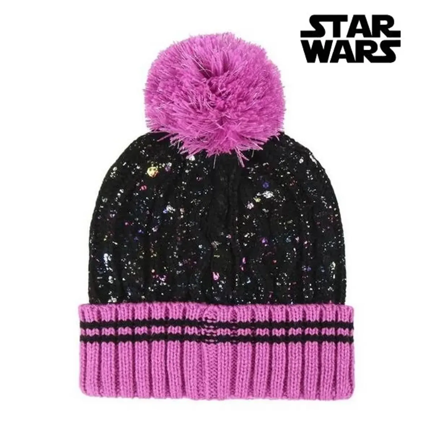 Caciula Cu Ciucur Star Wars, Negru / Roz fotografia produsului View 2 L