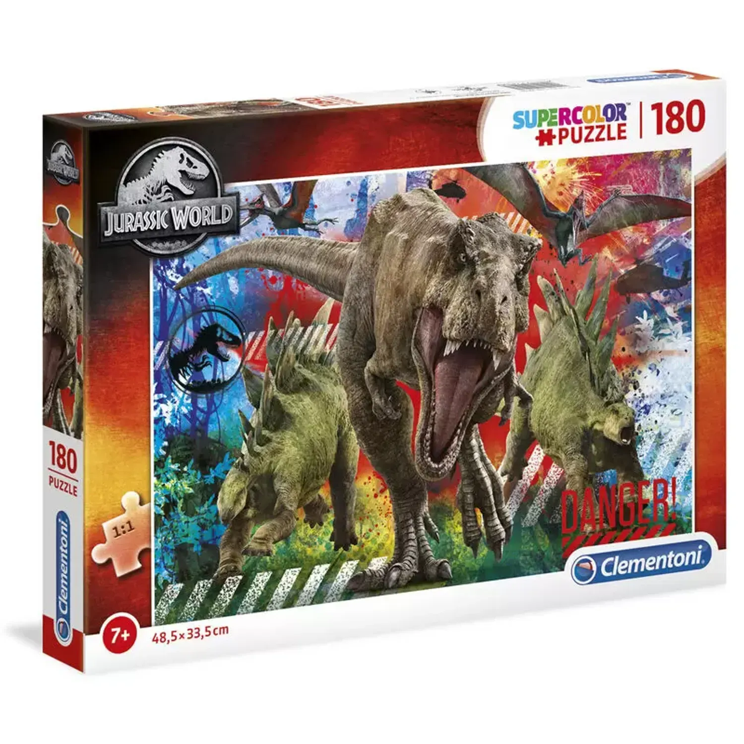 Puzzle Jurassic World, Clementoni, Multicolor, 180 de piese fotografia produsului