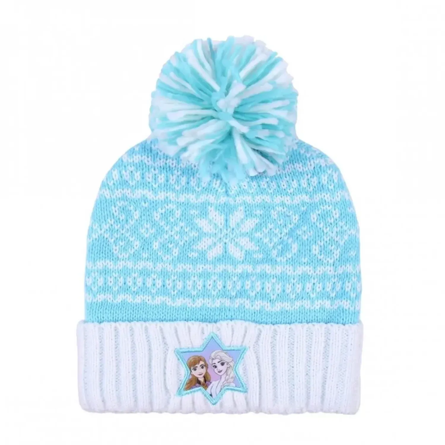 Caciula Frozen 2 Anna & Elsa Snowflake Cu Mot, Albastru fotografia produsului