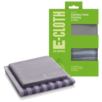 Set Două Lavete Premium E-Cloth Din Microfibră Pentru Curățarea și Lustruirea Obiectelor Din Inox, 32  X 32  Cm