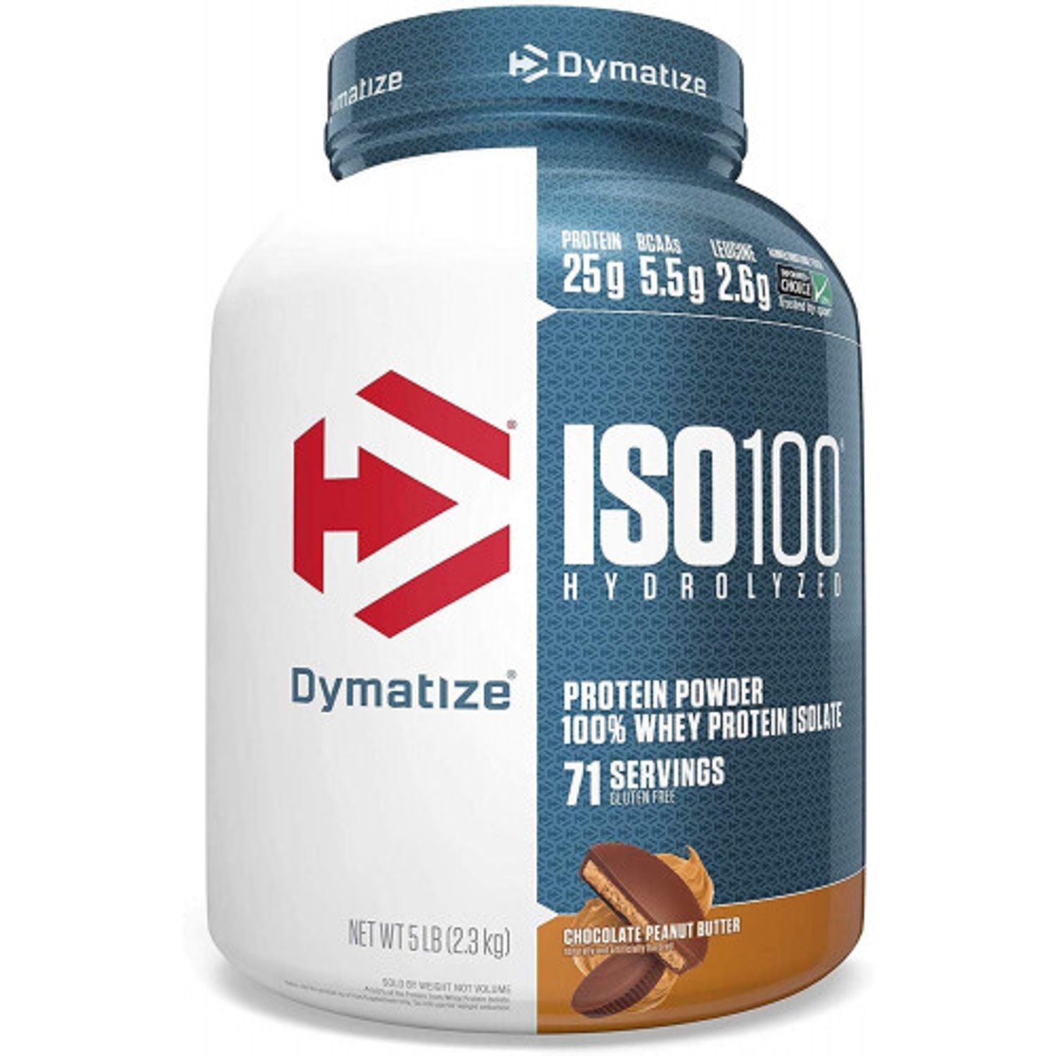 Izolat proteic din zer Dymatize ISO 100 Chocolate Peanut, 2264 g fotografia produsului