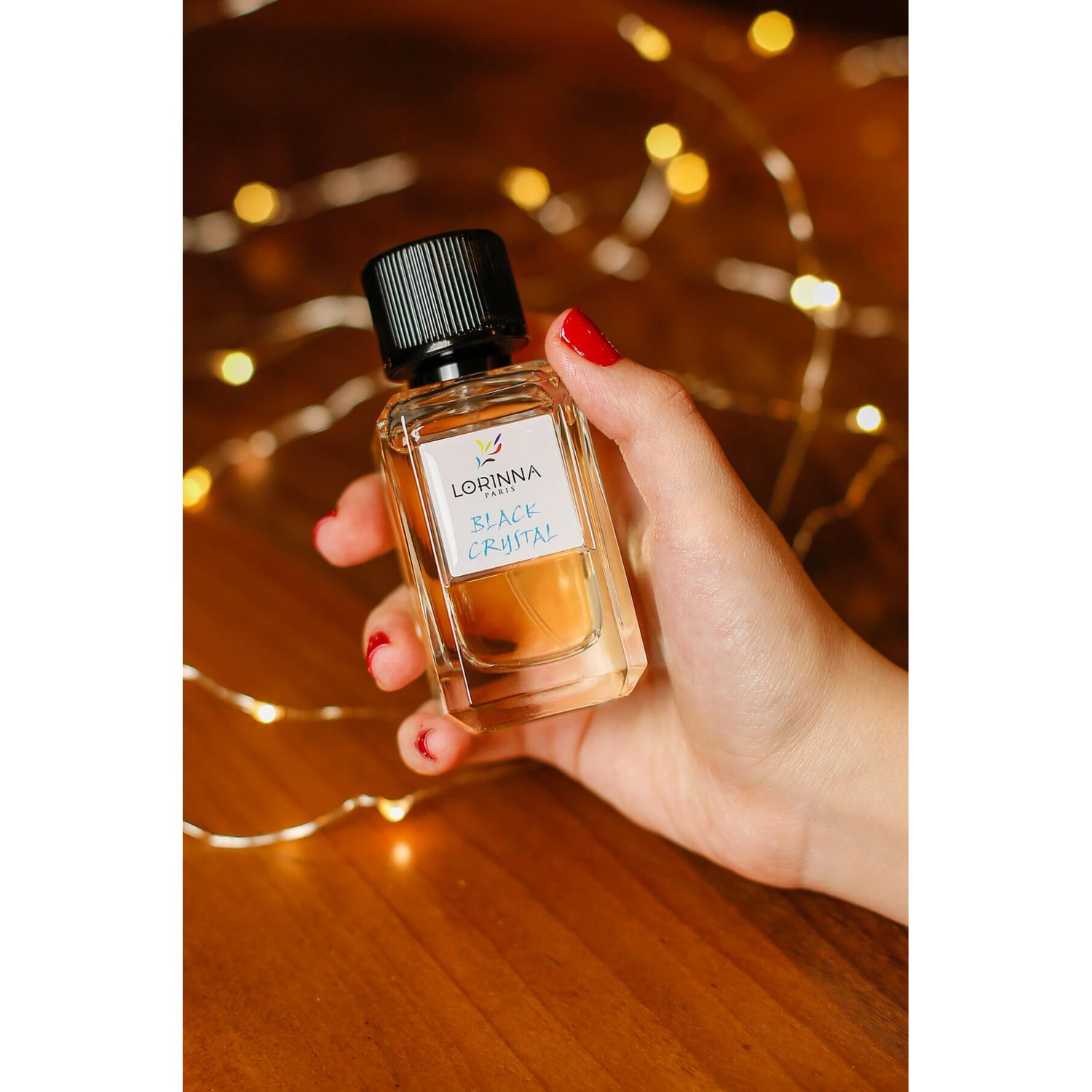 Apa de Parfum Lorinna Black Crystal, 50 ml, de dama fotografia produsului View 3 L