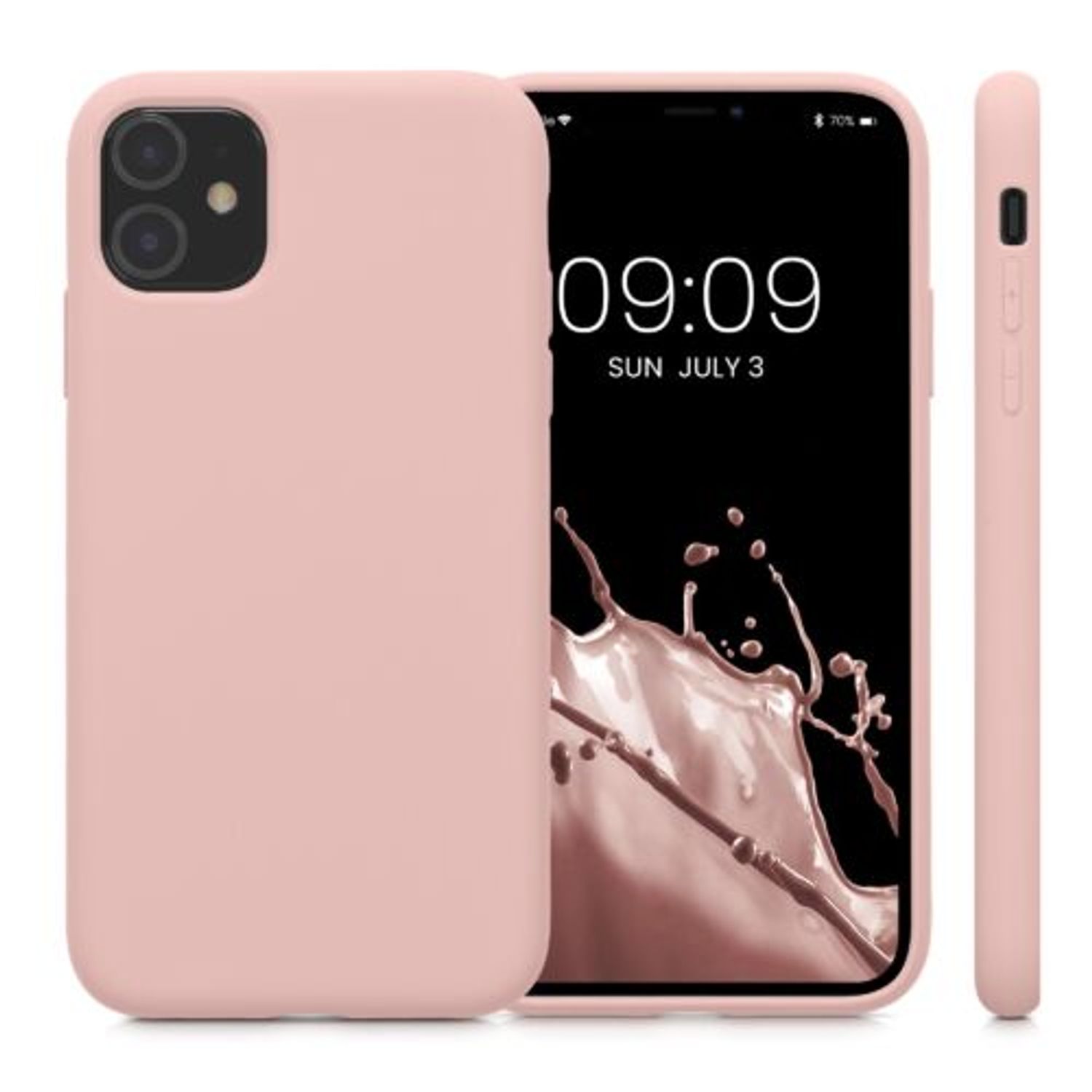 Husa Kwmobile pentru Apple iPhone 11, Silicon, Rose Gold, 50791.237 fotografia produsului
