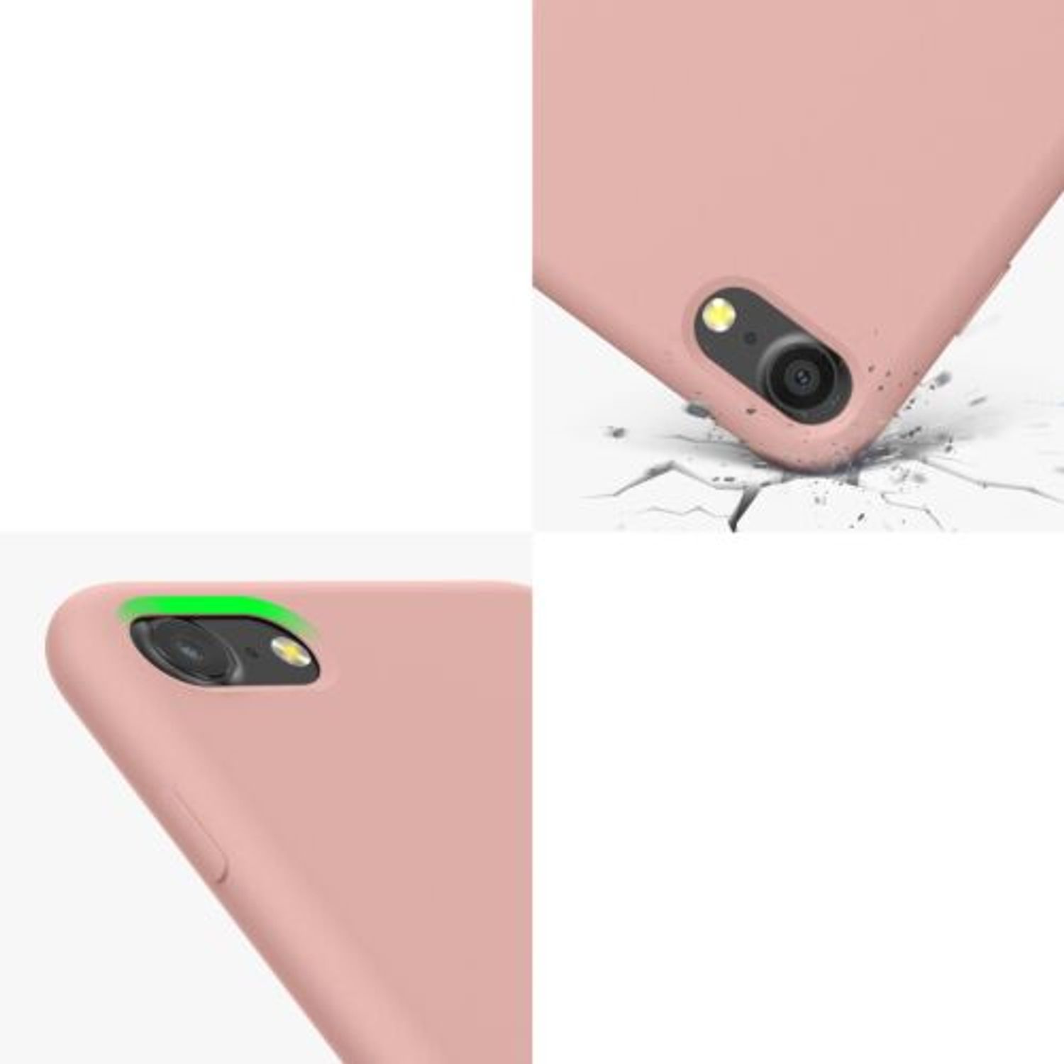 Husa Kwmobile pentru Apple iPhone 8/iPhone 7/iPhone SE 2, Silicon, Rose Gold, 49979.237 fotografia produsului View 8 L