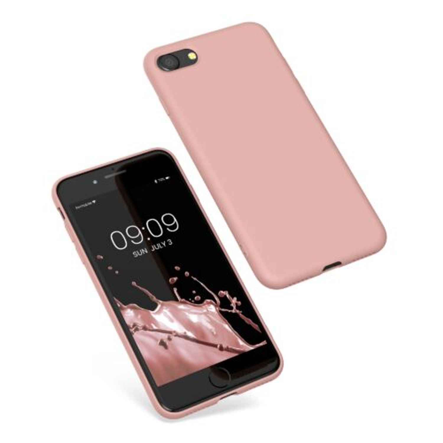 Husa Kwmobile pentru Apple iPhone 8/iPhone 7/iPhone SE 2, Silicon, Rose Gold, 49979.237 fotografia produsului