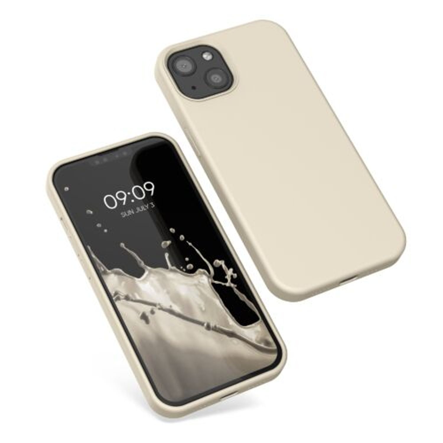 Husa Kwmobile pentru Apple iPhone 13, Silicon, Crem, 55878.204 fotografia produsului