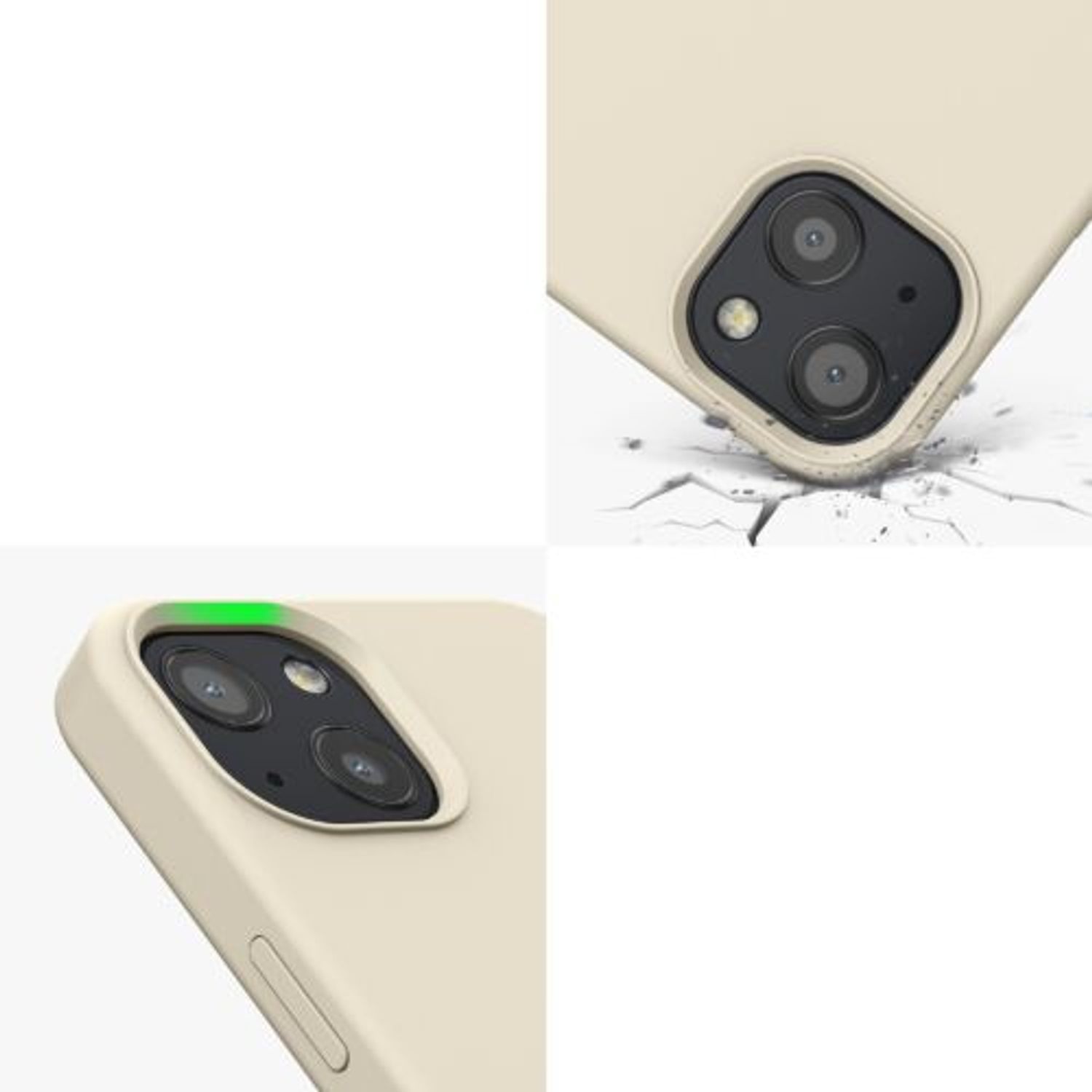 Husa Kwmobile pentru Apple iPhone 13, Silicon, Crem, 55878.204 fotografia produsului View 8 L