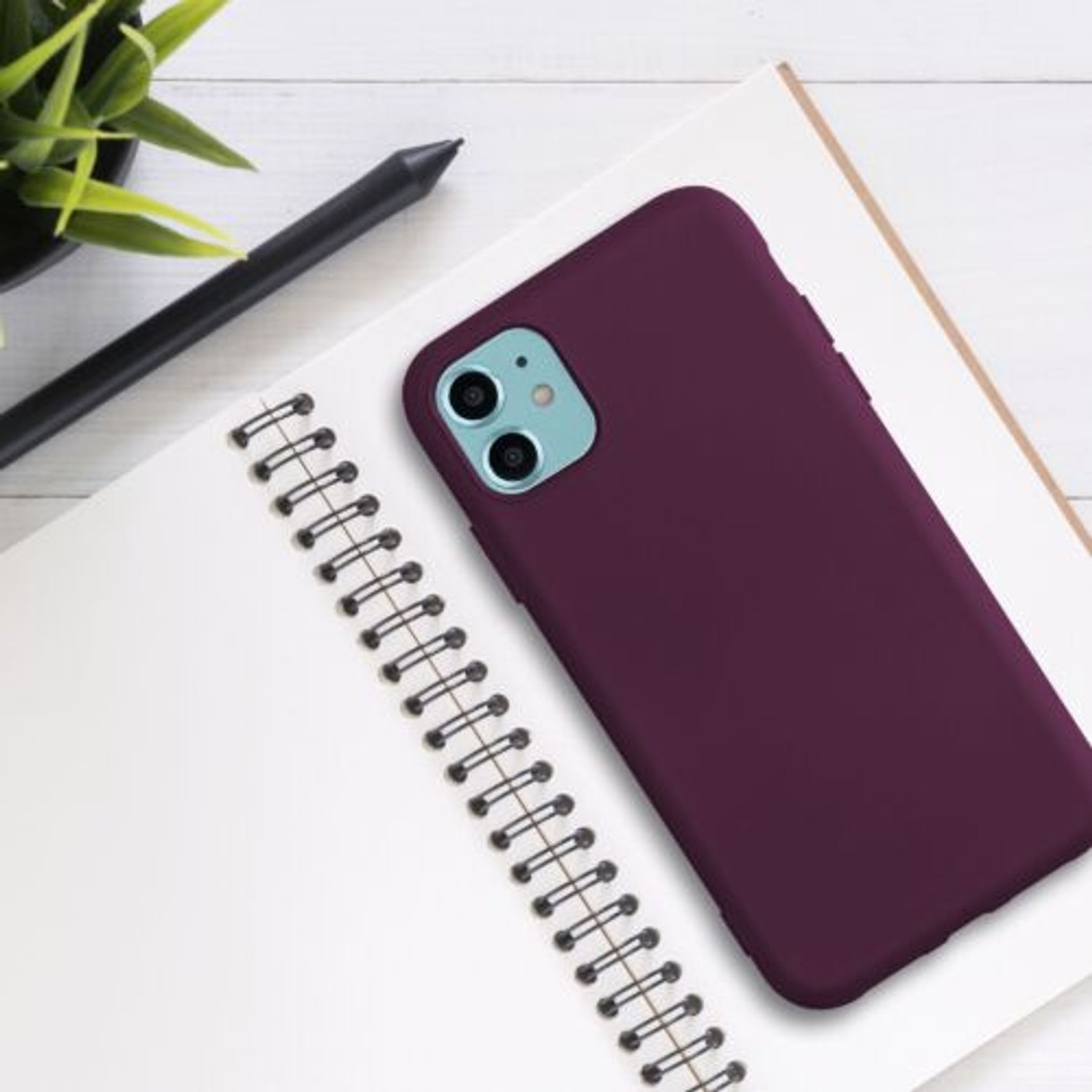 Husa pentru Apple iPhone 11, Silicon, Violet, 50791.187 fotografia produsului View 3 L