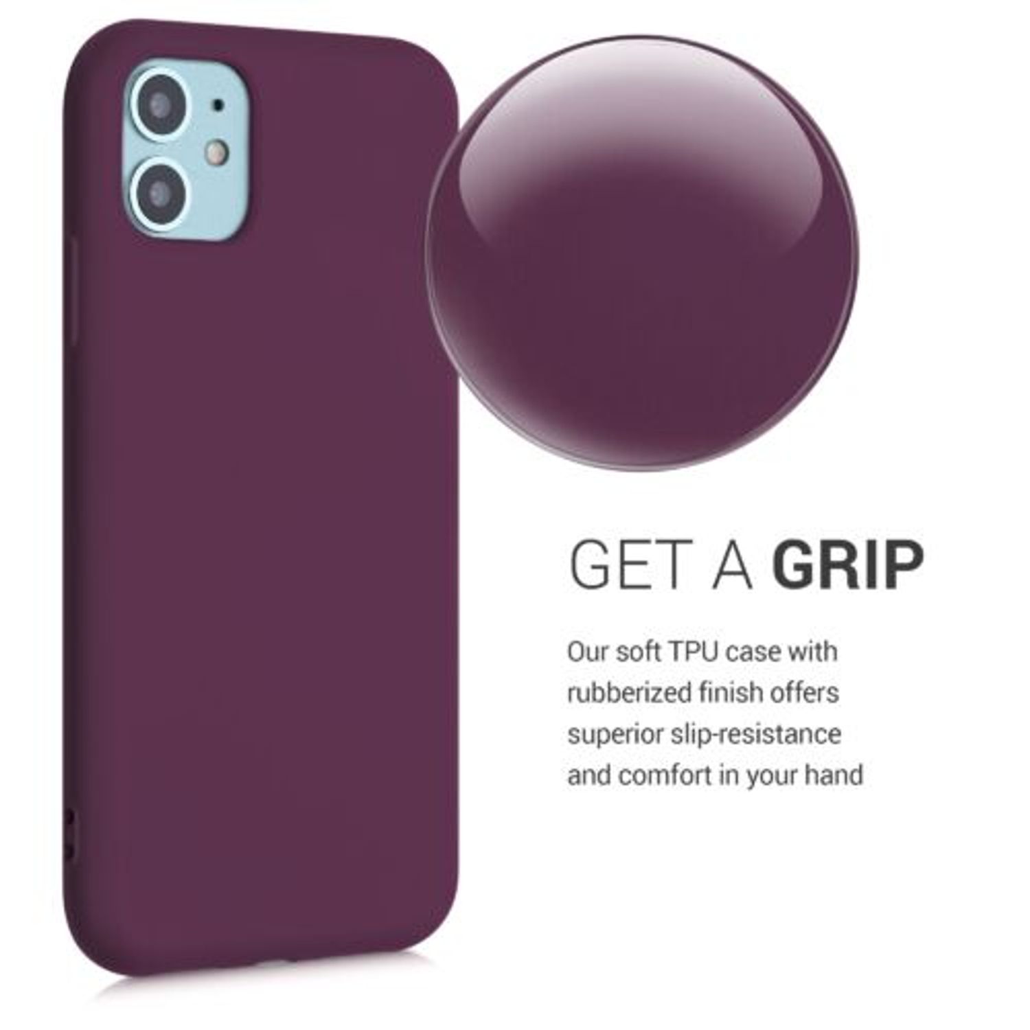 Husa pentru Apple iPhone 11, Silicon, Violet, 50791.187 fotografia produsului View 5 L