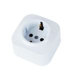 Priza simpla, Eva Socket, 16A, montaj aparent, alb, 1 locas, schuko fotografia produsului