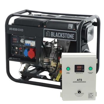 Generator De Curent Diesel Blackstone OFB 8500-3 D-ES, Putere Nominala 6 KW, Trifazat, AVR, ATS Pornire Automata