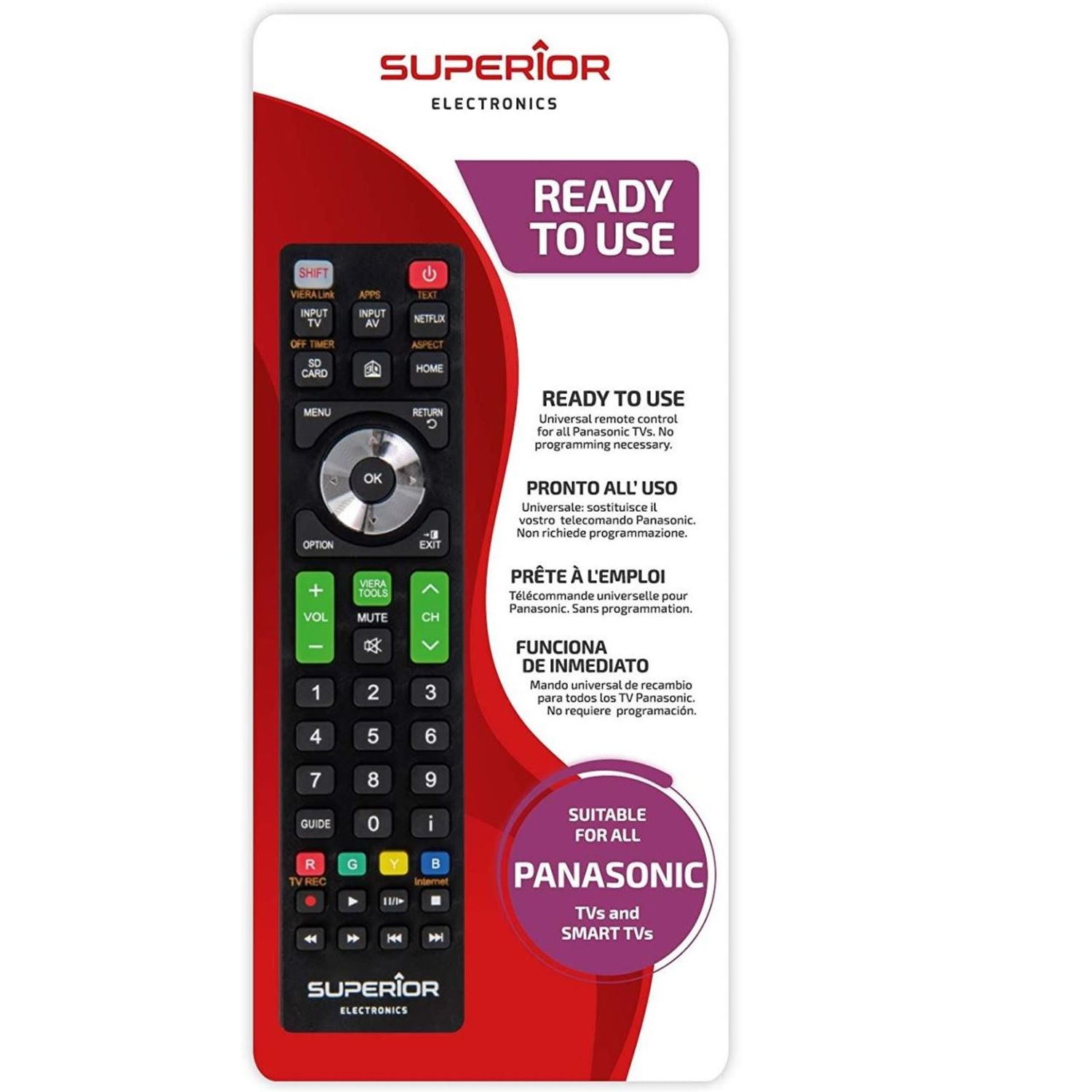Telecomanda pentru Panasonic Ready-to-Use, TV/Smart TV fotografia produsului View 2 L