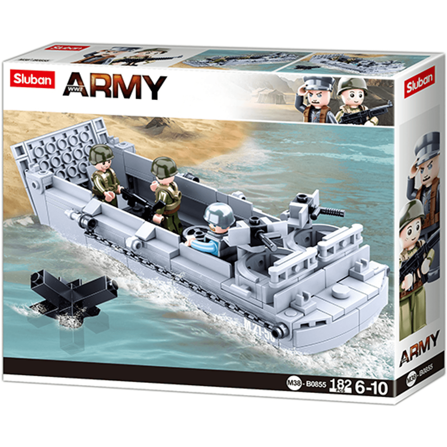 Set de constructie, Sluban, Nava de Marina Militara, 182 piese fotografia produsului