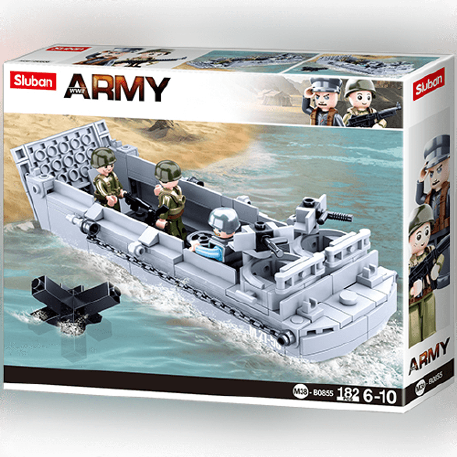 Set de constructie, Sluban, Nava de Marina Militara, 182 piese fotografia produsului View 3 L