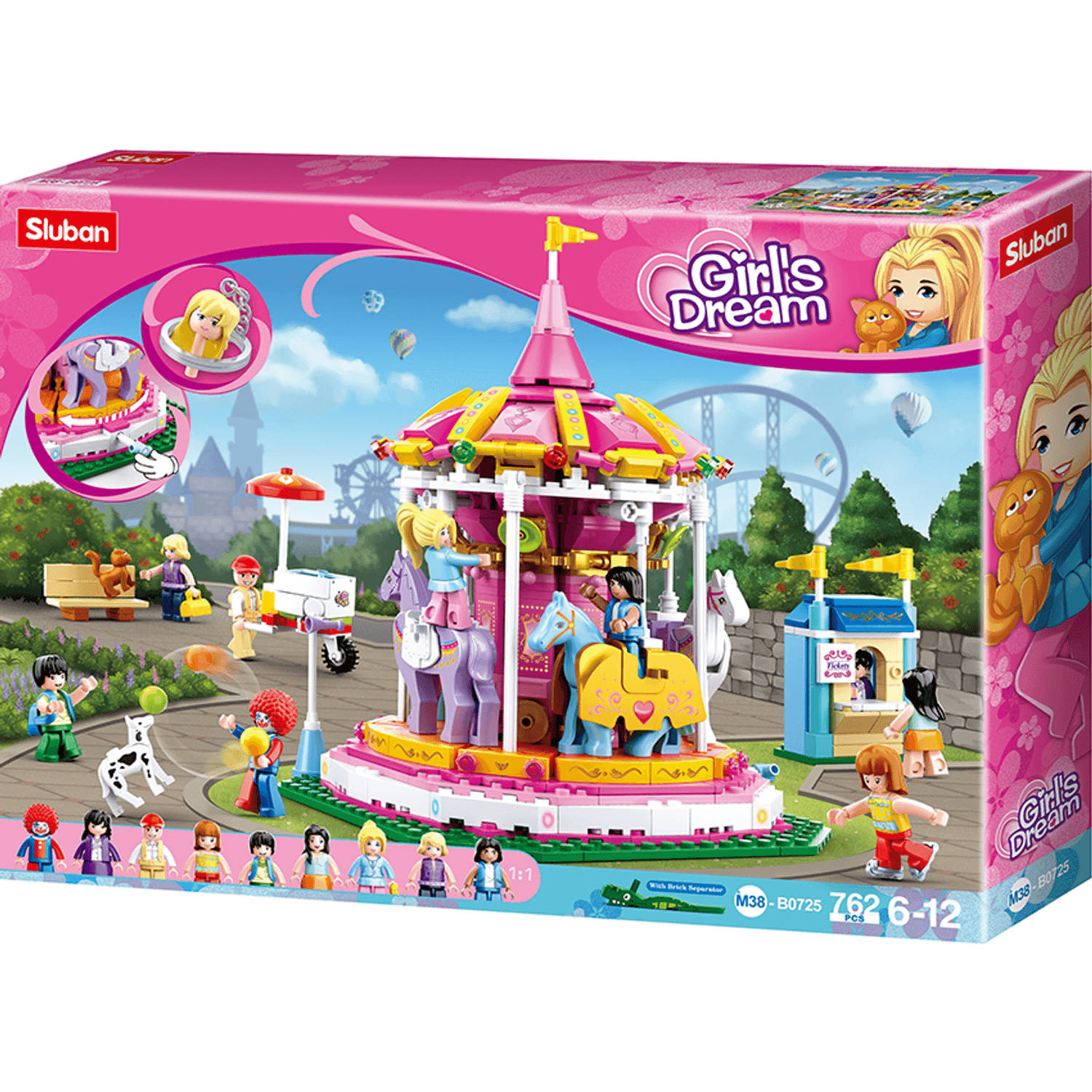 Set de constructie, Sluban, Carrousel, 762 piese fotografia produsului