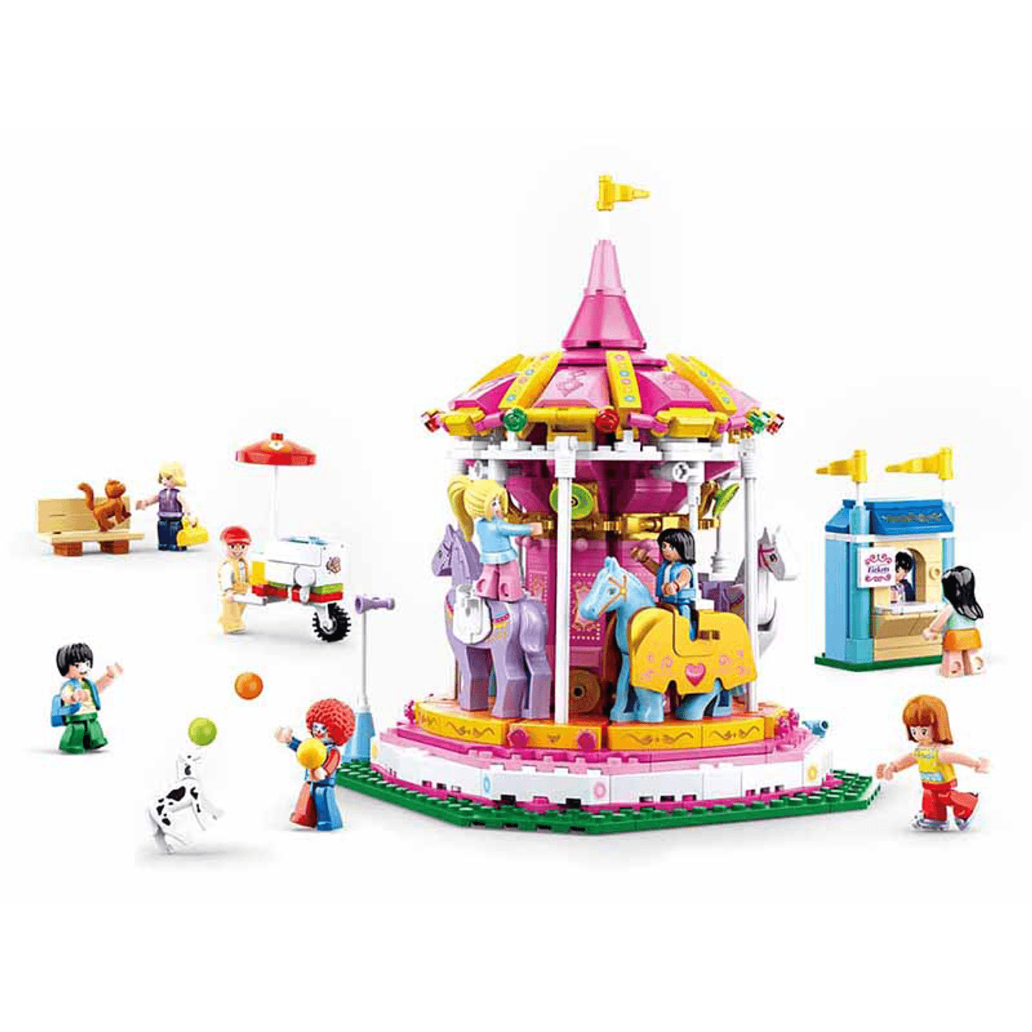 Set de constructie, Sluban, Carrousel, 762 piese fotografia produsului View 2 L