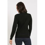 Pulover din casmir William de Faye WF971 negru fotografia produsului View 2 S