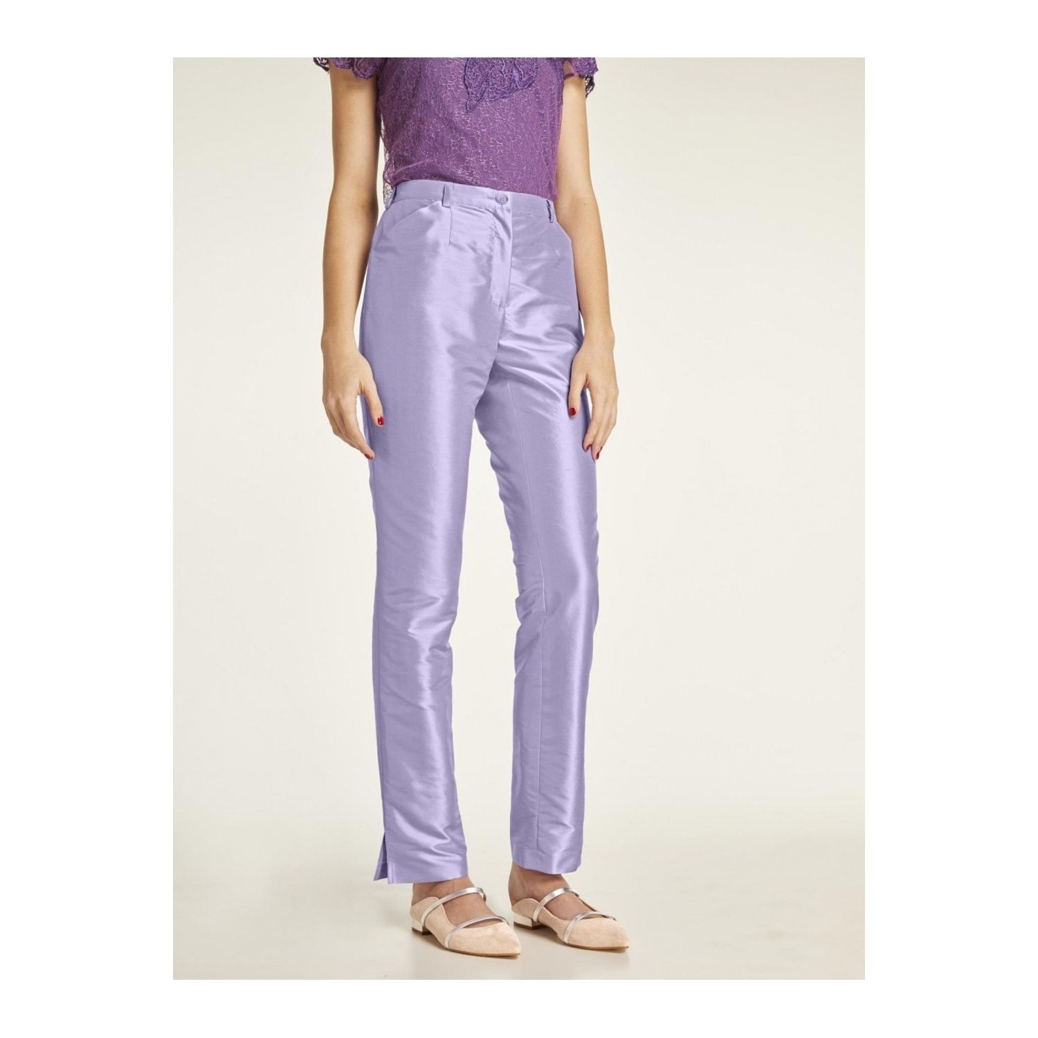 Pantaloni drepti heine TIMELESS 65047662 lila fotografia produsului View 2 L