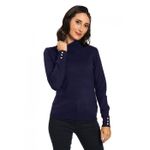 Pulover din casmir William de Faye WF893 bleumarin fotografia produsului