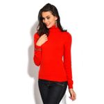 Pulover din casmir si matase William de Faye WF752 Rosu fotografia produsului
