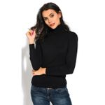 Pulover din casmir si matase William de Faye WF752 Negru fotografia produsului
