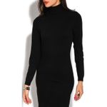 Rochie de zi scurta din casmir William de Faye WF321 neagra fotografia produsului View 3 S