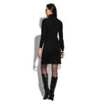 Rochie de zi scurta din casmir William de Faye WF321 neagra fotografia produsului View 2 S