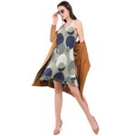 Rochie de zi midi din in Le Jardin du Lin E19-28 Kaki fotografia produsului